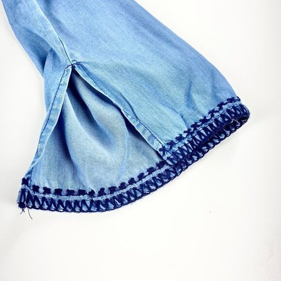 Dex off shoulder tencel chambray denim shirt S - Picture 9 of 12